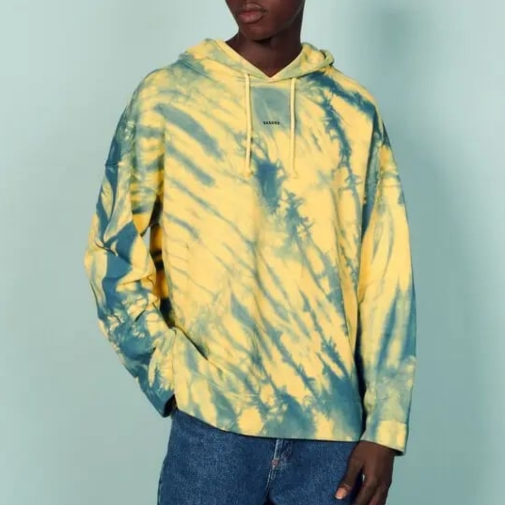 Sandro men's hoodie  SZ.XXL  Unbrushed fleece tie-dye hoodie NWT. .